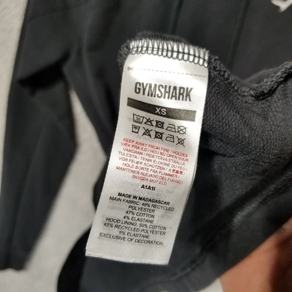 Gymshark Hoodie Womens Small Black Training Sweatshirt Fitness Gym Workout Sz XS - Picture 3 of 8